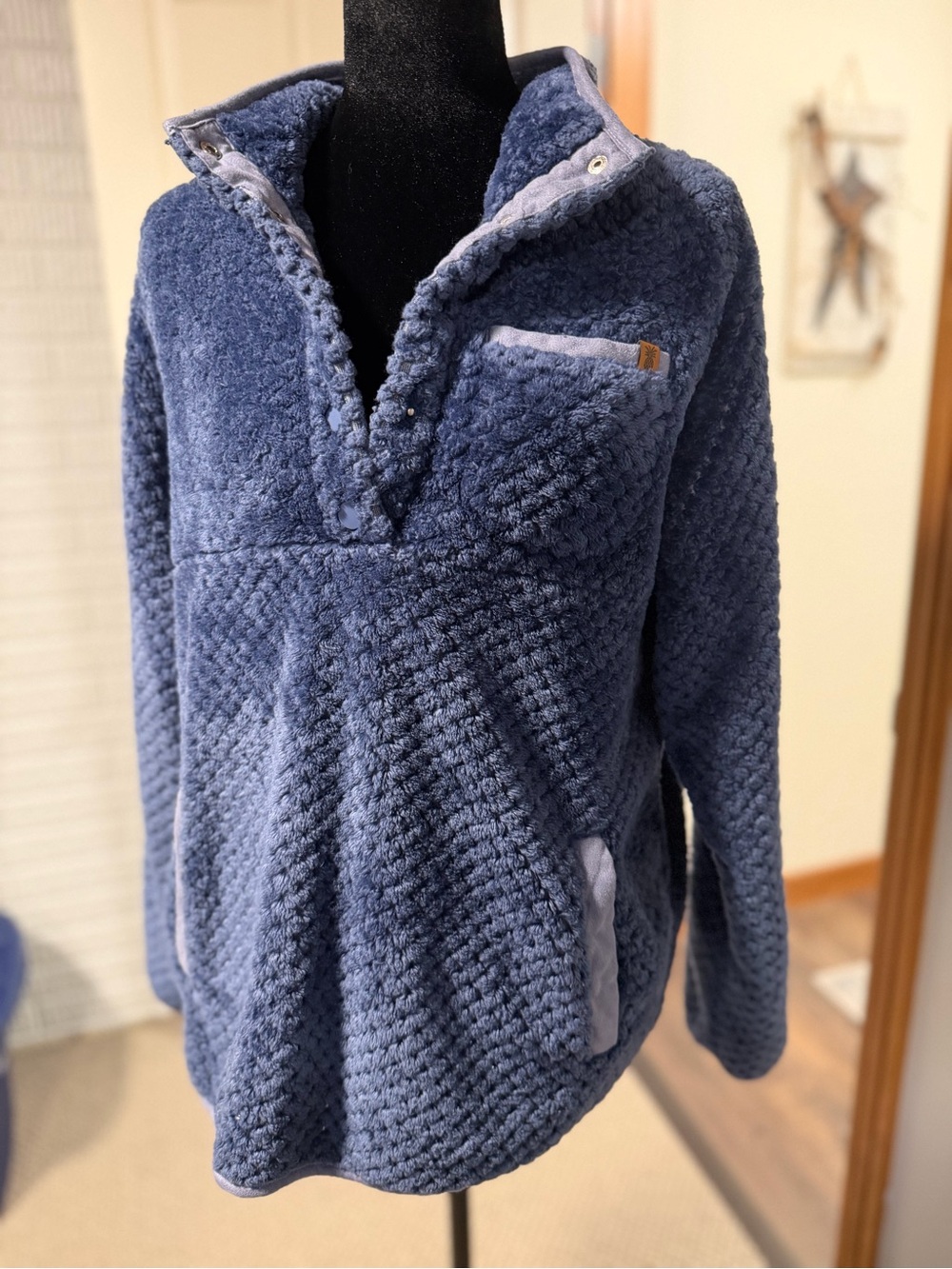 Simply Southern Women’s Navy Soft Fleece Pullover Size Medium EUC